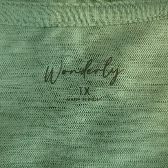 Wonderly Tunic Top Pale Green Plus Size 1X Great Transition Piece Into F… - Picture 4 of 11